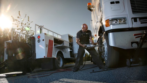 Underhood air compressors provide air on demand and do not require an air receiver tank. Image source: VMAC