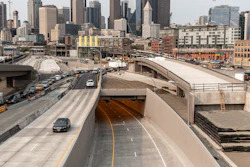 Northbound entrance to the SR 99 tunnel.