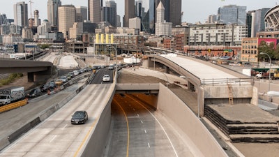 Northbound entrance to the SR 99 tunnel.