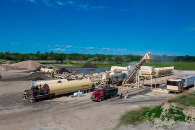 It’s not uncommon for Paulsen to move its new portable plant six or more times during the paving season.