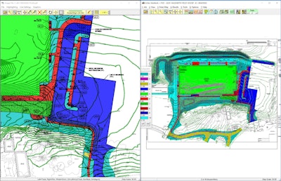 Two Windows with a coordinated cursor on both displays allow tight zooms without losing the overall perspective of the entire site.