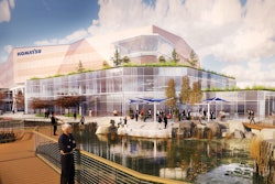 An initial rendering for Komatsu's planned South Harbor Campus.