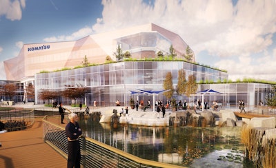 An initial rendering for Komatsu's planned South Harbor Campus.