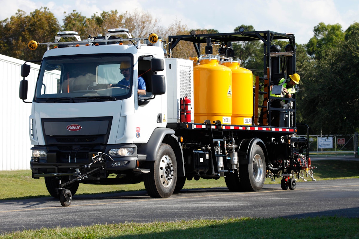 longline striping truck From Hog Technologies For Construction Pros