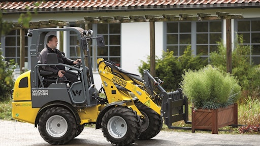 An electric motor built into the drive system of the Wacker Neuson WL20e ensures high performance and tractive force can be achieved.