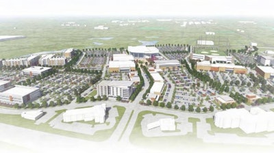 Rendering of Woodbury Corp.'s Mentum mixed-use development in Olathe, Kan.