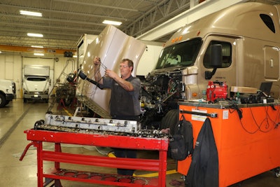 Freightliner’s target with Elite Support is to average 72 hours per truck to get in the door, get diagnosed and get repaired.