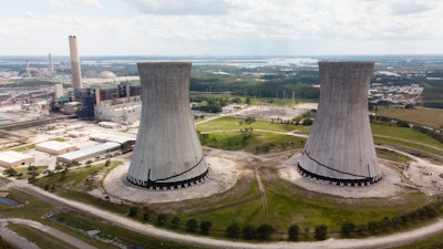 Cooling towers at the St. Johns River Power Park in Jacksonville, FL, each 464-ft. tall.