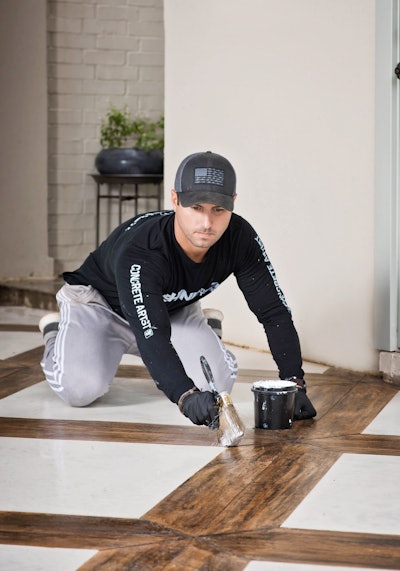Keefe Duhon started as a machinist but became intrigued with decorative concrete and ended up starting his own decorative contracting company. His love for creative expression was a strong motivating factor.