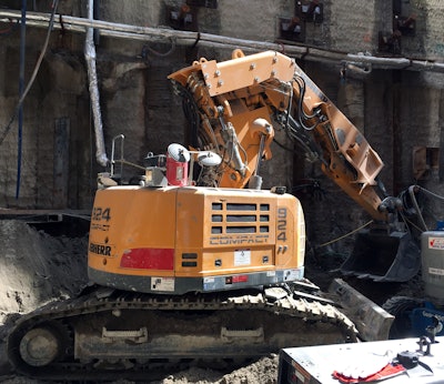A Liebherr R 924 Compact tunneling machine shown at work on part of the 25-year, $50 billion transit expansion project in downtown Toronto.