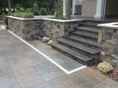The range of colors with reactive stains is limited to earth tones and can be used on a variety of concrete surfaces.