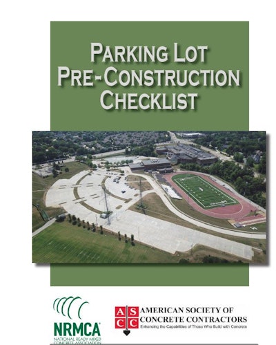 Parking Lot Pre Construction Checklist Image