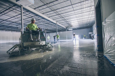 Prosoco First Cut With Densifier Being Trowel Polished