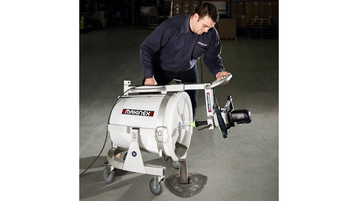 Makinex Mixing Station Simplifies Mixing and Pouring Leveling Compounds