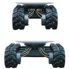 The 9VXB's variable-width undercarriage extends from 27.5 to 37.5 in.