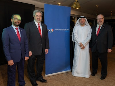 Pictured left to right: Ahmad Mhanna, ACI Middle East Regional Director; David A. Lange, ACI President; Hassan Al Hashemi, Vice President, International Relations, Dubai Chamber of Commerce & Industry; and Ronald G. Burg, ACI Executive Vice President, welcome guests to the ACI Middle East Regional Office grand opening in Dubai, UAE, on January 6, 2019.