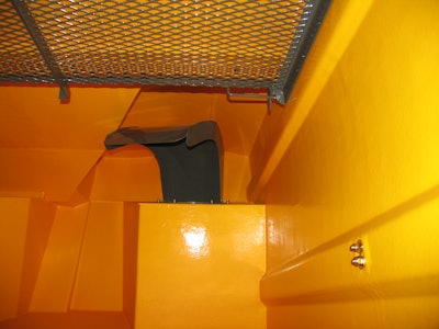 Clean hopper corners.