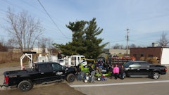 The Midwest Parking Lot Maintenance management team (from left) Vincent Sanchez, Eric Goodwin, Anthony Sgro, Chris Leidich, Randall Rains, Michael Byrd, Leigh Byrd, Camille Rains, and Tammy Wheeler.