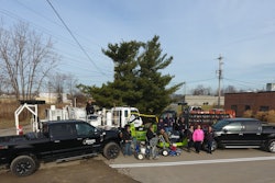 The Midwest Parking Lot Maintenance management team (from left) Vincent Sanchez, Eric Goodwin, Anthony Sgro, Chris Leidich, Randall Rains, Michael Byrd, Leigh Byrd, Camille Rains, and Tammy Wheeler.