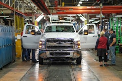 The Chevrolet Silverado 4500HD, 5500HD and 6500HD chassis cab trucks  the first-ever medium duty Silverado trucks  are assembled Monday, December 17, 2018.