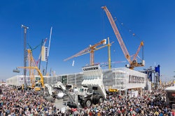 The Liebherr Group’s stand at Bauma 2016.