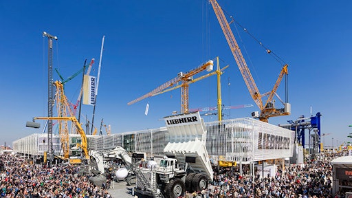 The Liebherr Group’s stand at Bauma 2016.