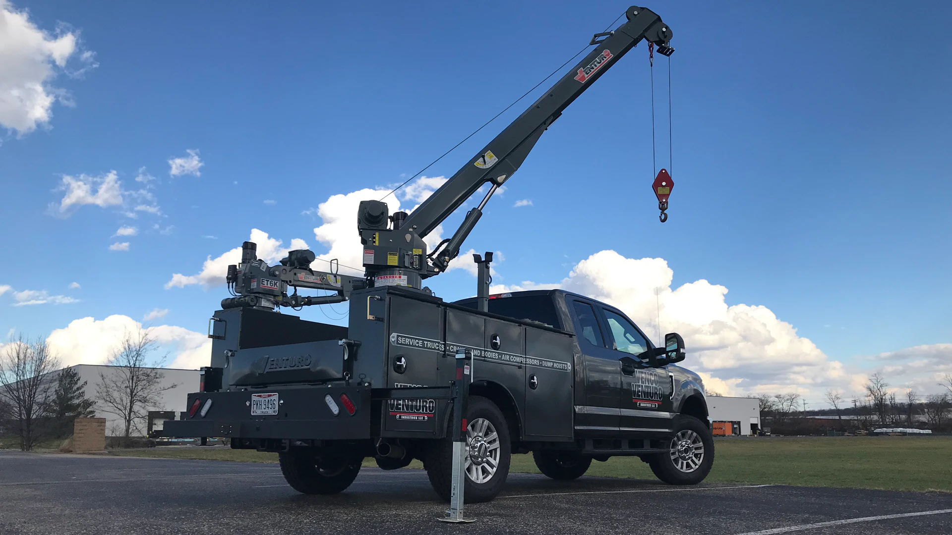 その他 Crane 35570???16 6g7v4d0 Venco Venturo ET12KX Electric/Hydraulic Crane - Douglass Truck Bodies