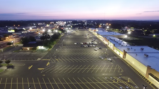 A large high-profile job for the four-person Precise Sealcoating and Line Striping, the Westtown Shopping Center is a 40-year- old landmark that consists of 24 acres, including 25,825 square feet of mixed-use space with 26 tenants.