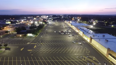 A large high-profile job for the four-person Precise Sealcoating and Line Striping, the Westtown Shopping Center is a 40-year- old landmark that consists of 24 acres, including 25,825 square feet of mixed-use space with 26 tenants.
