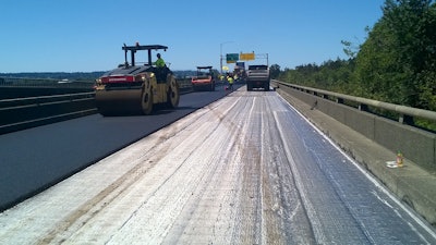 Crafco engineers tested and confirmed the GeoTac HS fabrics would sufficiently seal out moisture and debris without need for hot-mastic sealer if laid out with a larger, 4-in. overlap at the seams.