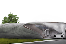 Rendering of Branch Technology's first freeform 3D printed house.