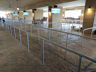 A large portion of Patterned Concrete of Cincinnati's stamped work involved creating the massive area under the Ark where visitors form a queue to enter the Bible-themed attraction.