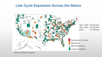 Although the U.S. economy is doing well, economic well-being is more regional than national. The map shows how different regions are doing right now.