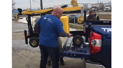 Weighing just over 300 lb., Lind says the Beacon LED Tower is truly man-portable. Two can be transported in a standard pickup-truck bed.