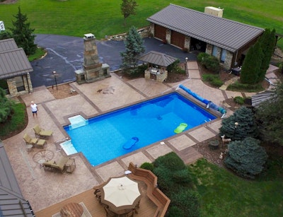 The outdoor living space Emil J. Gera created displays some of the best decorative work this Pennsylvania concrete contractor has created to date.