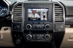 Ford Pro Trailer Backup makes negotiating even the largest trailers into the tightest of spaces easier. With hands off the steering wheel, drivers use the Pro Trailer Backup Assist knob to easily steer the trailer