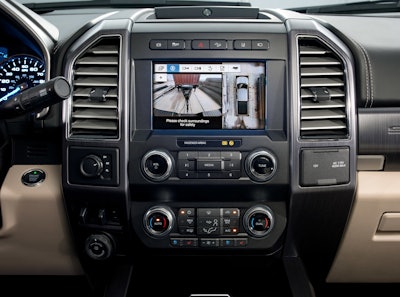 Ford Pro Trailer Backup makes negotiating even the largest trailers into the tightest of spaces easier. With hands off the steering wheel, drivers use the Pro Trailer Backup Assist knob to easily steer the trailer
