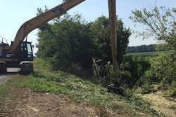 ER Trucking Co. mounts its FAE forestry mulchers on CAT long-reach excavators.