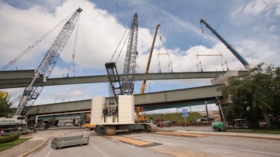 Terex HC cranes working on the I-4 Ultimate project.