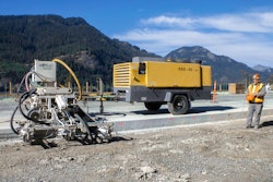 Salinas Construction used Minnich's A-3SCW three-gang self-propelled wireless drill and dust collection system to drill thousands of holes across three projects.