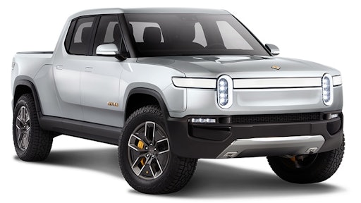 Rivian five-passenger R1T with quad motor system is said to offer 400 miles of range on a charge,