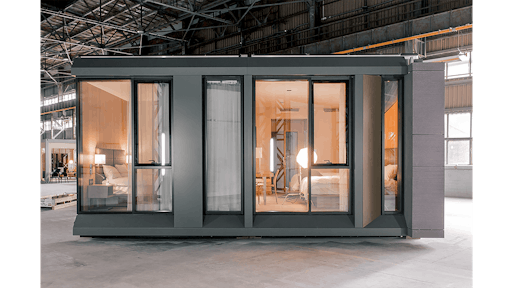 Besides finished, painted walls, each “module” will contain a fully outfitted guest room.