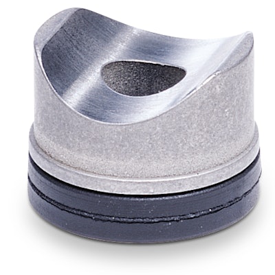 Flat Spray tip No. 163-415. The first three numbers (163) are the type of tip. The number 4 represents the spray fan width and the 15 indicates an orifice size of .015 inch.