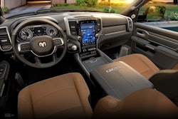 2019 Ram HD Kentucky Derby Limited black and saddle interior.