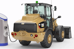 Caterpillar is displaying at bauma 2019 a 906 compact wheel loader concept vehicle with a fully electric drive train powered by a lithium-ion battery.