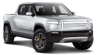 Rivian five-passenger R1T with quad motor system is said to offer 400 miles of range on a charge,