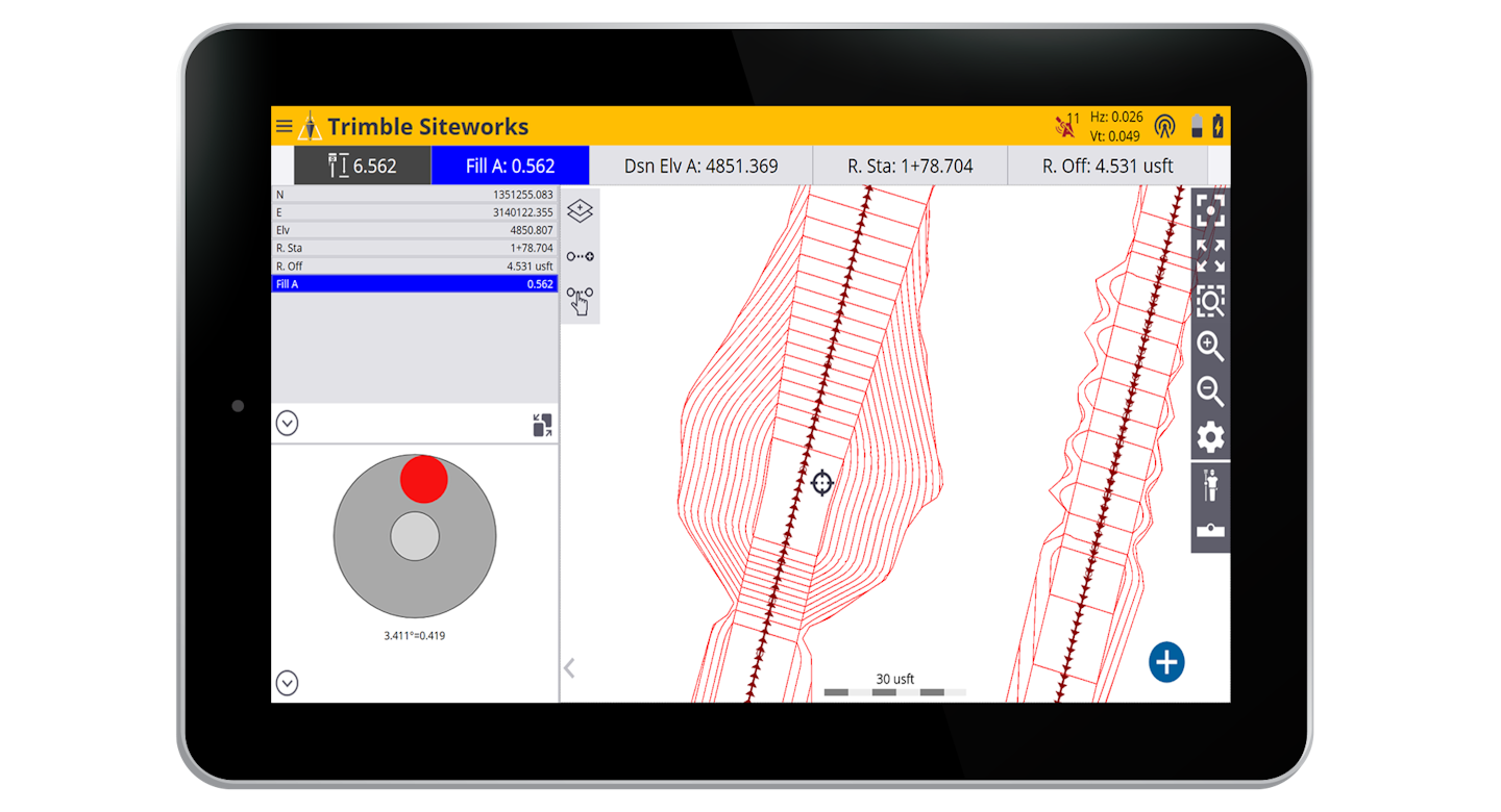 Trimble Siteworks Software Adds Full Gnss Tilt Compensation And