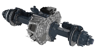 Allison AXE integrates one or two high-speed electric motors and a multi-speed transmission, eliminating need for additional driveshafts and support structures.