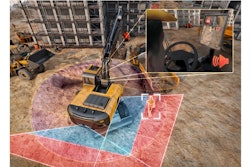 Digital ProViu 360 camera system can give the driver a bird’s eye view of his machine. The next step is to equip the system to warn of potential collisions.