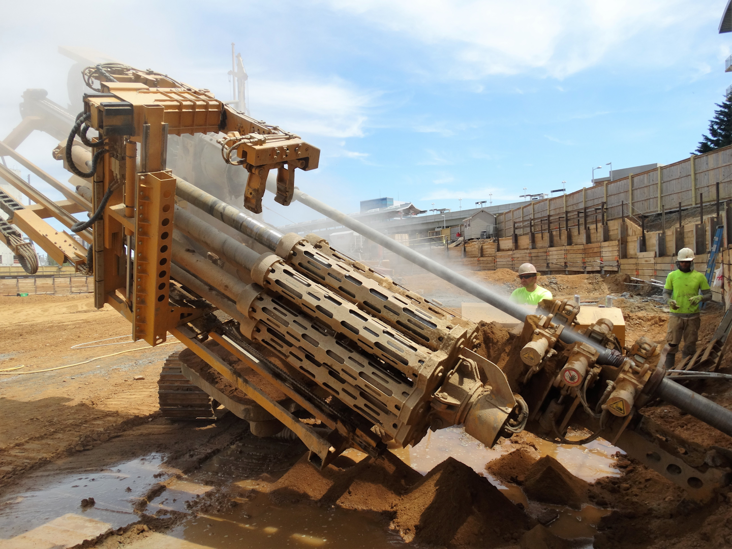 KLEMM Drilling Rig Anchors Capital One Complex For Construction Pros